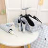 Women's Automatic Plaid Folding Umbrella: UV Protection, Dual-Use for Rain or Shine