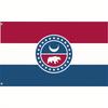 1pc Single-Sided 1pc Pack Multi-Sizes Available New Missouri State Flag Unique Design Indoor/Outdoor Universal with Sticker Suitable for Home And Gard