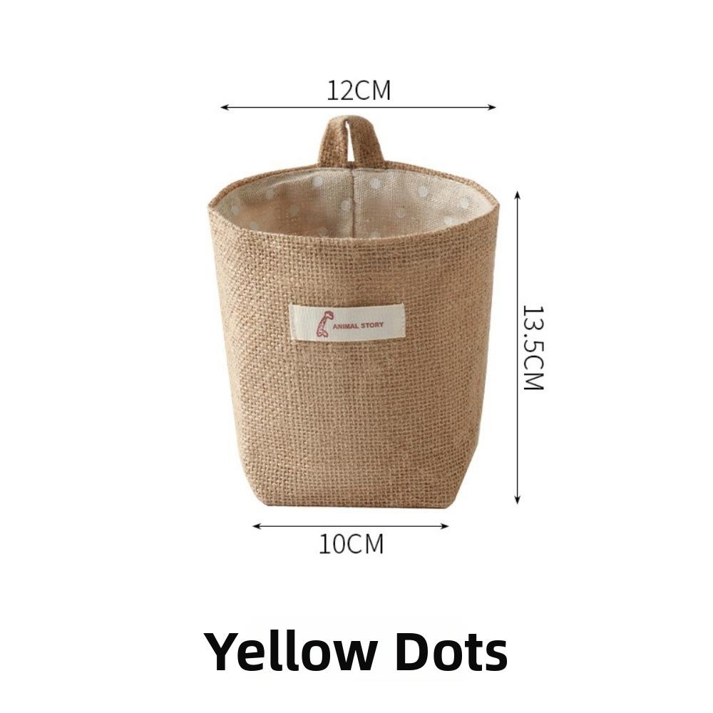 

Useful Storage Basket Home Household Cotton and Linen Item Hanging Basket Multifunctional Laundry Baskets Kitchen Garden