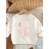 European Sizes A Brightly Colored Print Pattern, a Comfortable And Skin-Friendly Round-Neck Sweatshirt for Kids, Perfect for Everyday Wear