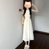 French White Sleeveless Dress Children's Summer New Small Coffee Break Thin Vest Long Dress