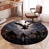 Final Fantasy Pattern Round Rug, Indoor/Outdoor Mat, for Picnic, Gameroom, Bedroom, Office, Living Room, Home Decor Carpet, Birthday Gift