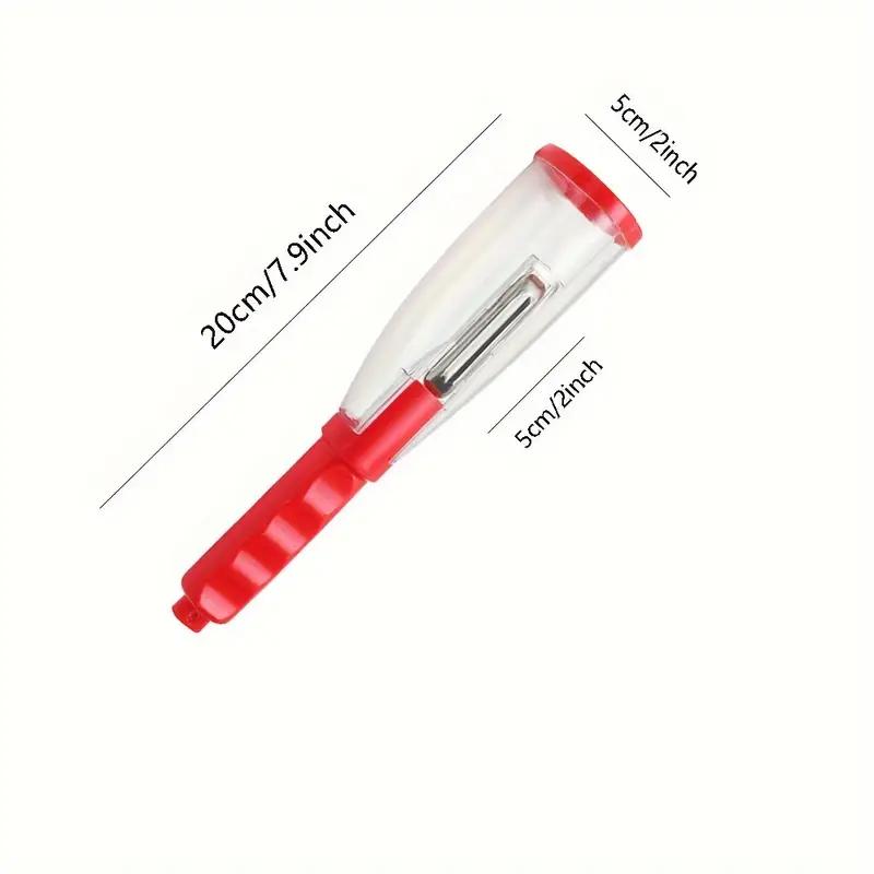 1 pièce Éplucheur multifonctionnel à rangement en acier inoxydable pour légumes et fruits - Idéal pour une utilisation en cuisine extérieure et essentiel pour le camping