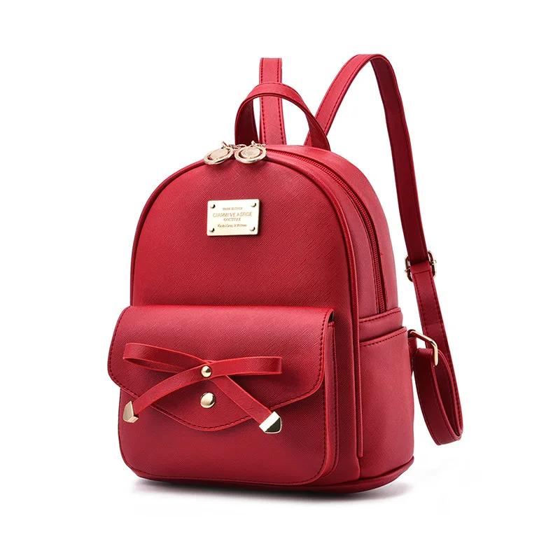 Women's Bag  New Luxury Handbags Women Bags Designer Fashi Small Backpack Bowknot Student Backpack Small Fresh Bags