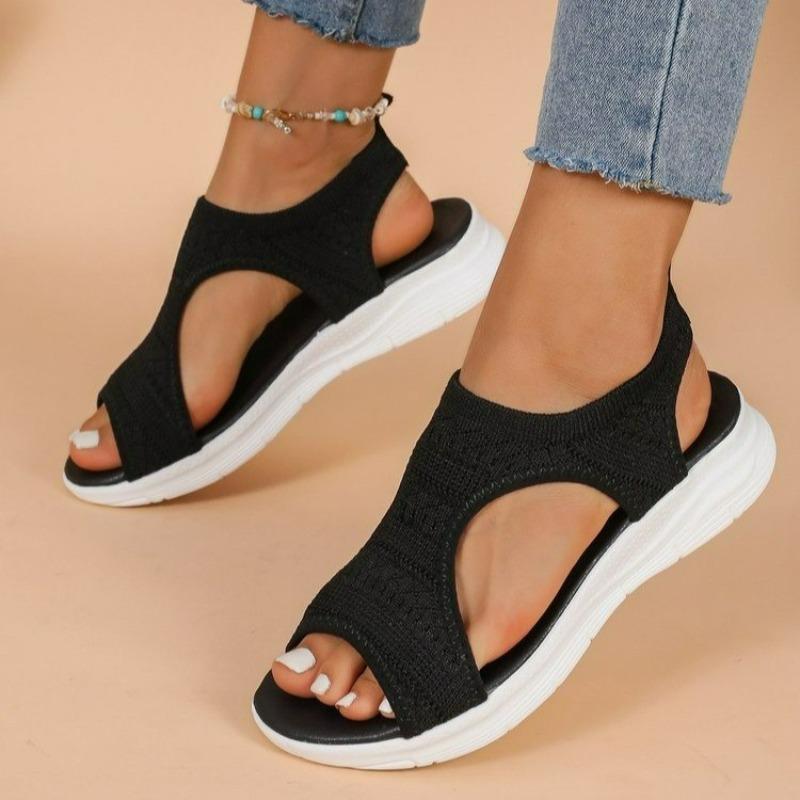 Fashion Women Summer Shoes  Open Toe Wedge Sandals Ladies New Mesh Fish Platform Sandals Women Lightweight Outdoor Casual Shoes Women