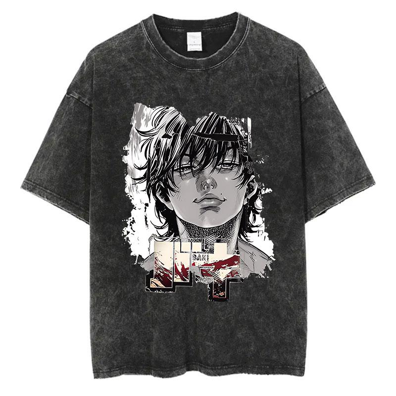 Anime Baki Prané tričko Harajuku Léto 100% Bavlna Krátký Rukáv Oversize Trička Vintage Streetwear Baki Hanma Potisk Tričko