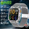Neue Militärqualität 1400 mAh Akku Smartwatch Herren 2,01" Bildschirm 5ATM Wasserdicht GPS Track Sport Fitness Smartwatch