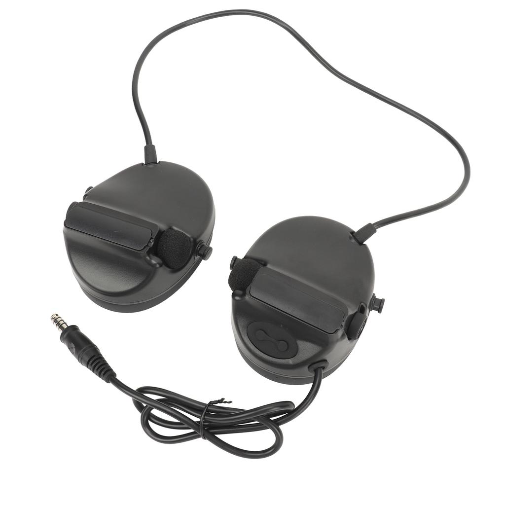 Shooting Headset Hunting Shooting Earmuffs with Microphone for Outdoor Activities Black