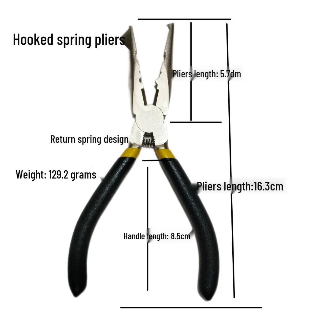 Luya Multifunktionale Edelstahl Angelzange - Hakenlöser, Drahtschneider, Gebogene & Spitzzange.