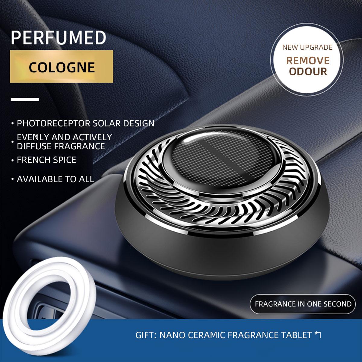 1pc Solar Car Air Aromatherapy Solar automatic rotation Car Air Freshener Fragrance Car Dashboard Center console Decorations чёрный