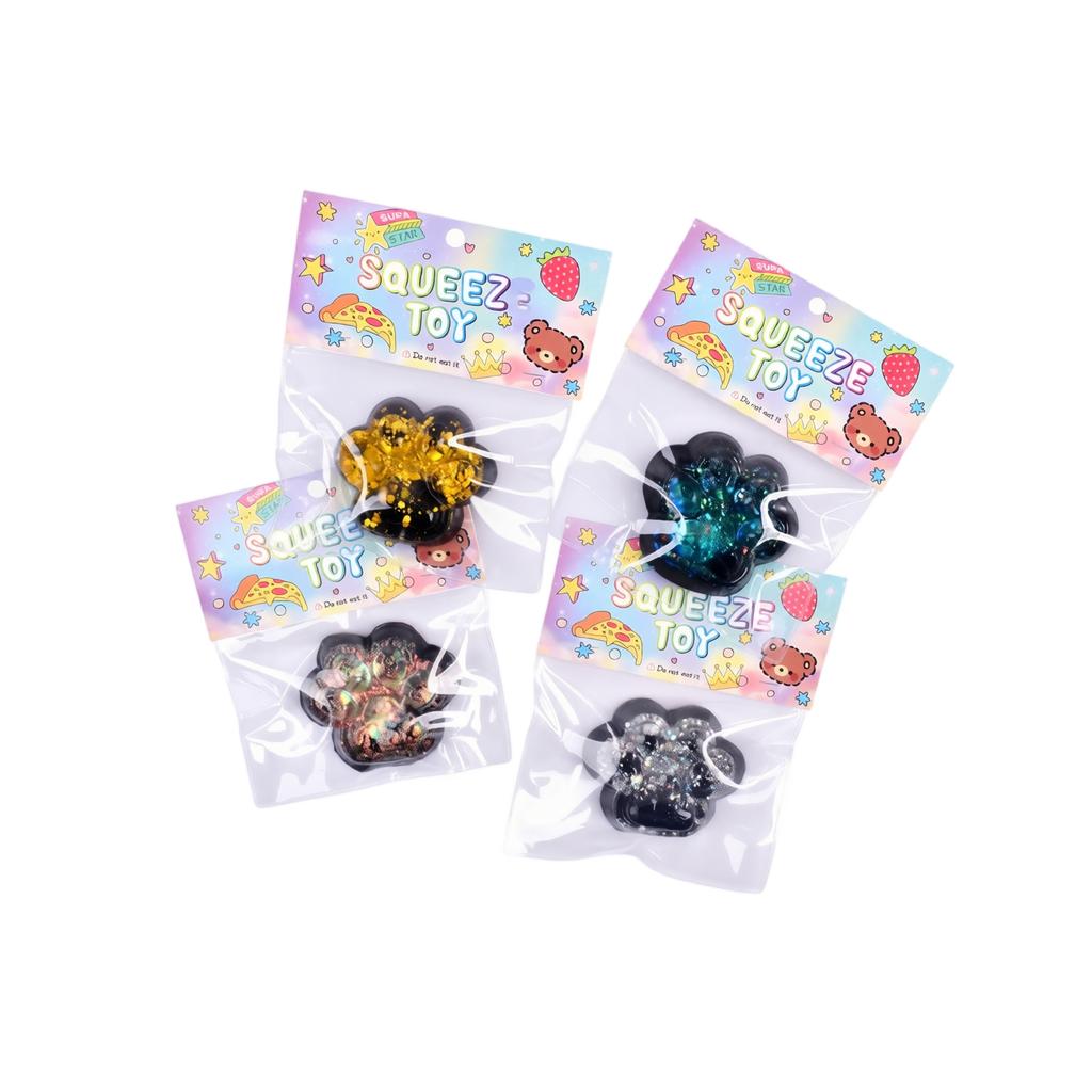 Paw Shaped Squeeze Toy Stress Relief Handheld Sensory Fidget Toy Soft Flexible Material Durable for Adults and Kids Random Design