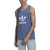adidas Originals Letter Casual Sports Round Neck Sleeveless Vest Men Tops Blue GN3492