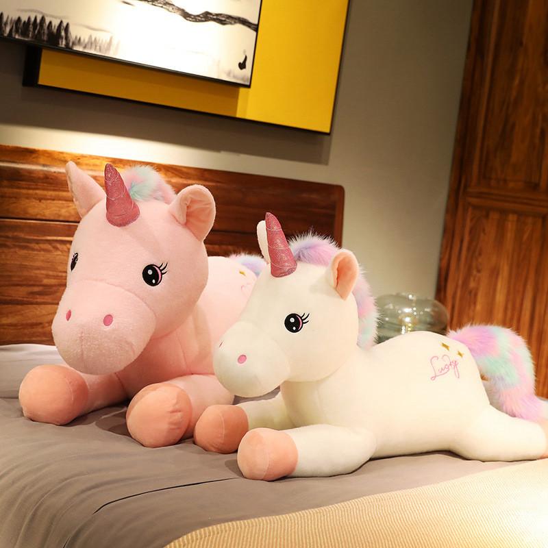 Toy Plush Unicorn Cartoon Stuffed Throw Pillow Doll Soft Cute Kids Xmas Gift