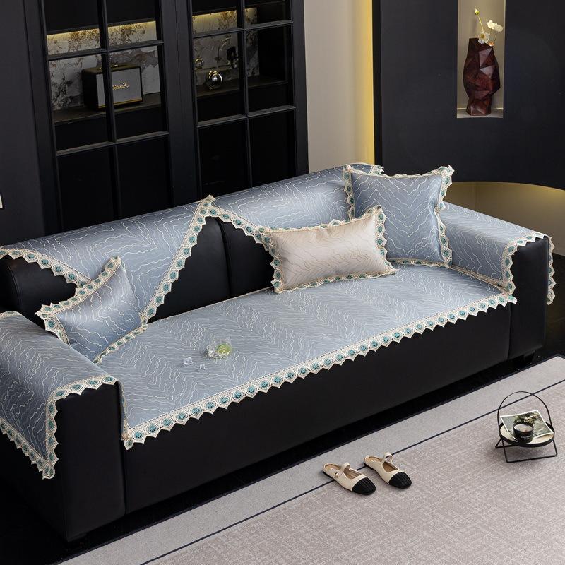 Summer Ice Silk Sofa Mat Mat Non-Slip Light Luxury High-End Summer  New High-End Straight Leather Seat Cushion
