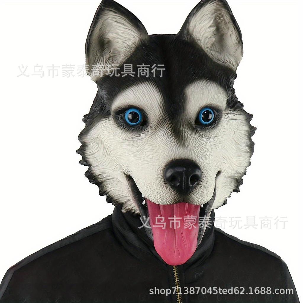 A cross-mirror Halloween new old man mask old lady hood dress up props spot old man