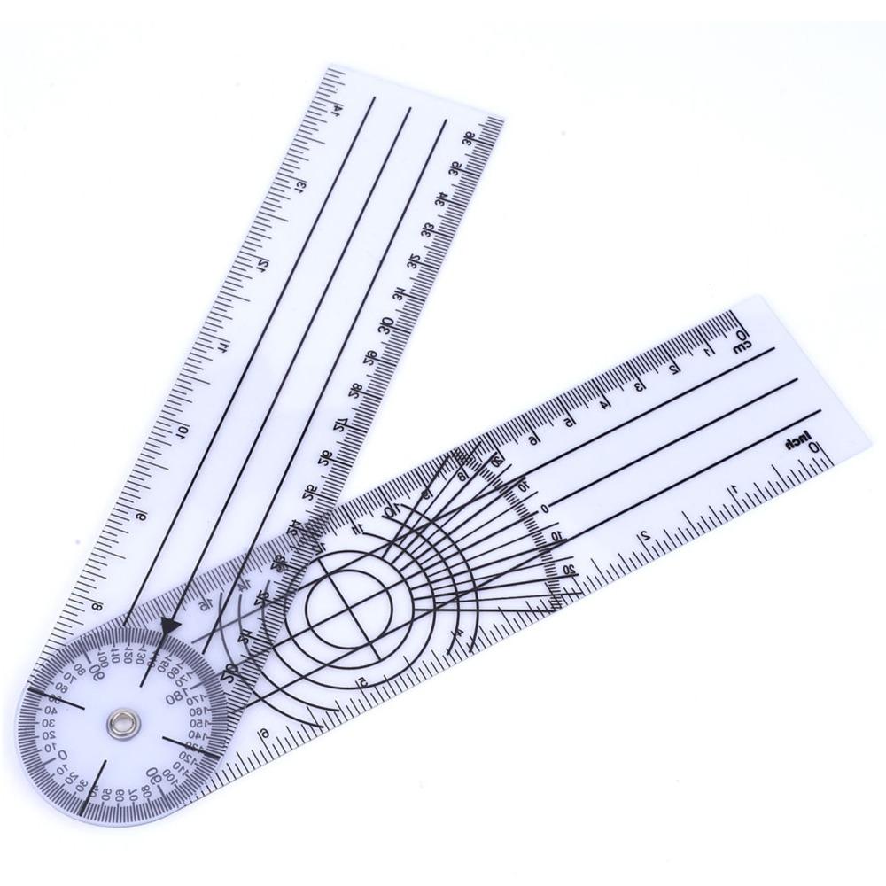 5pcs Plastic Goniometer Set 6/8/10inch Spinal Goniometer  Joint Mobility Assessment