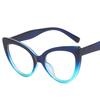Gradient Color Fashion Cat Eye Glasses Frame Women Brand Designer Eyeglasses Ladies Transparent Optical Spectacles Eyewear