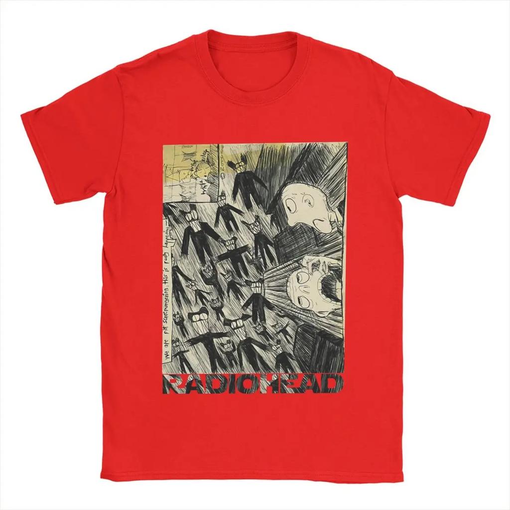 British Rock Band Radiohead Poster Graphic Print T-shirt Men Women Loose Casual Oversized Top High-street Hip Hop Fashion Harajuku Summer New Tee