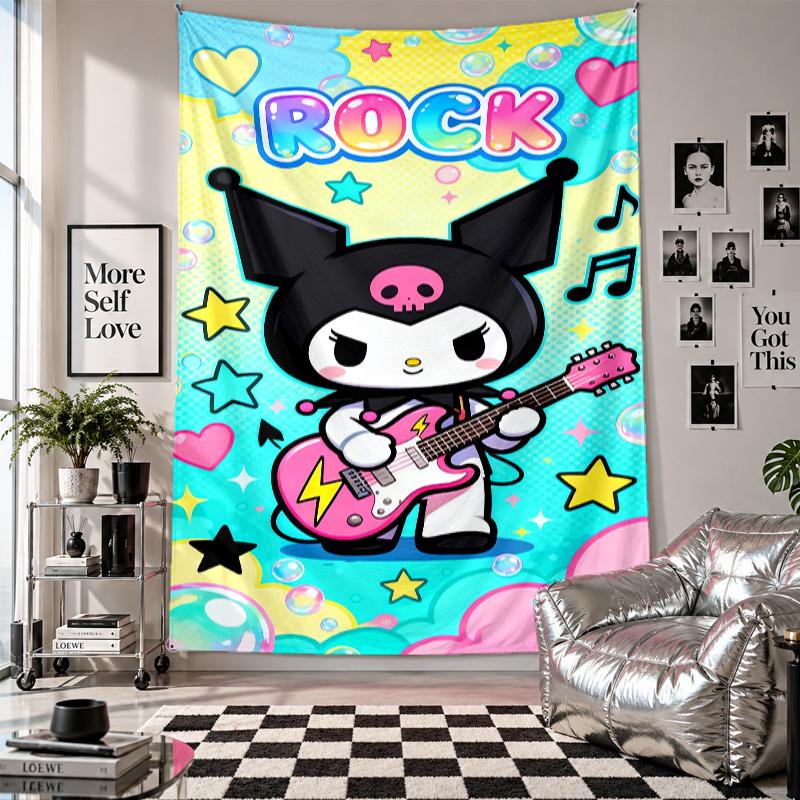 Wall TapestryKuromi Art Hanging Cloth Decorative Background Cover for Room Decoration
