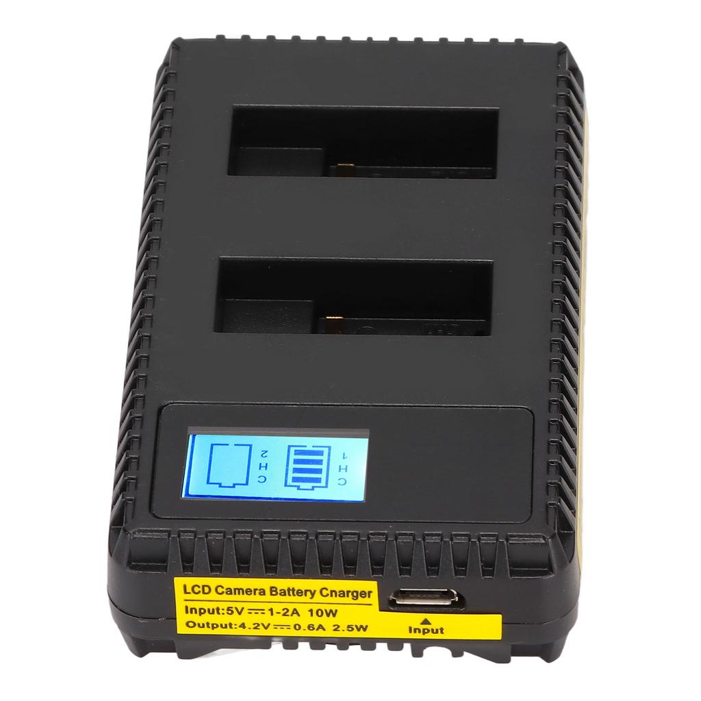 AHDBT‑801 Camera Battery Charger Multifunction Dual Slot Camera Battery Charging Station for Camera Battery