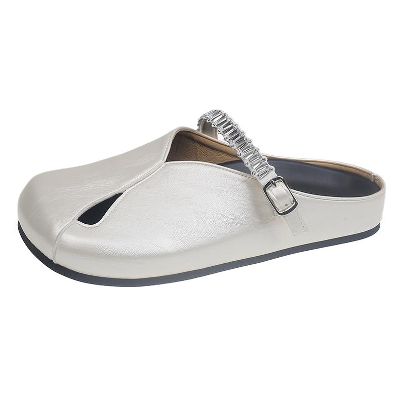 Fashion Heightened Inside Baotou Semi-slippers Women's Summer Wear New Hollow Soft-soled Casual Beach Sandals and Slippers