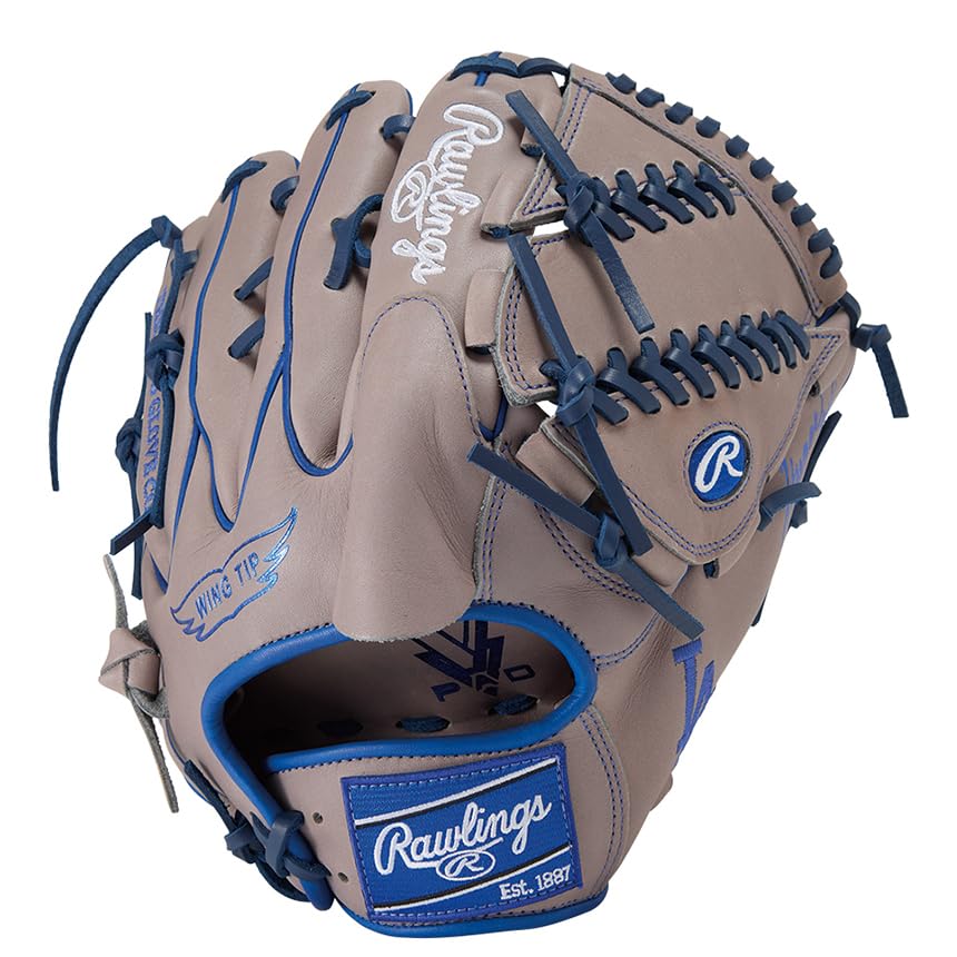 Rawlings Baseball HYPER TECH MLB TEAM Dodgers Throw Glove, Softball, GR5HTMA15W, II, 11.75-inch, Pitcher's Glove, Right-Handed