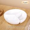 Microwave-Safe Three-Compartment Meal Prep Bowl and Steaming Tray