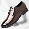 Men's Patent Leather Business Formal Leather Shoes Pointed Men's Shoes Trendy Groom's Wedding Shoes Formal Dress Shoes