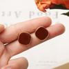 Temperament Celebrity Earrings Temperament Simple Burgundy Square Premium Commuter Earrings