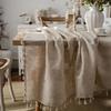 Rectangular Linen Tablecloth for Dining Coffee Table Christmas Party Wedding Decoration Table Runner Cover