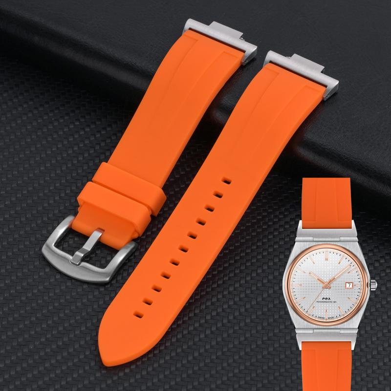 Rubber Strap with Adapter for Tissot PRX Series T137.407/T137.410 Super Player 40mm New FKM Quick Release Watch Band 12mm