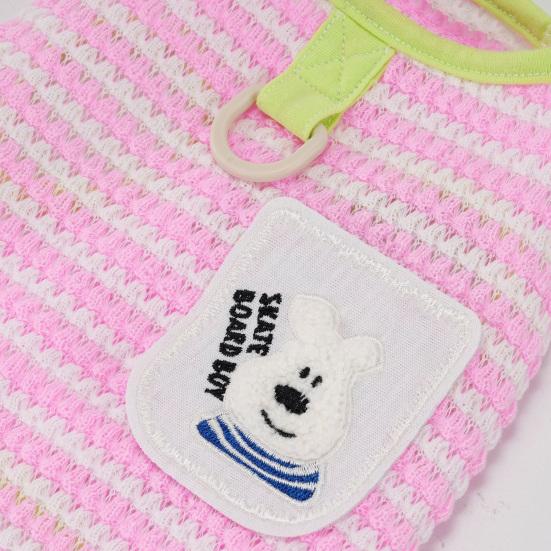 Hundeshirts Sommer Bedruckte Welpenkleidung Weicher Atmungsaktiver Pullover T-Shirt mit D-Ring für Kleine Mittlere Hunde Katzen