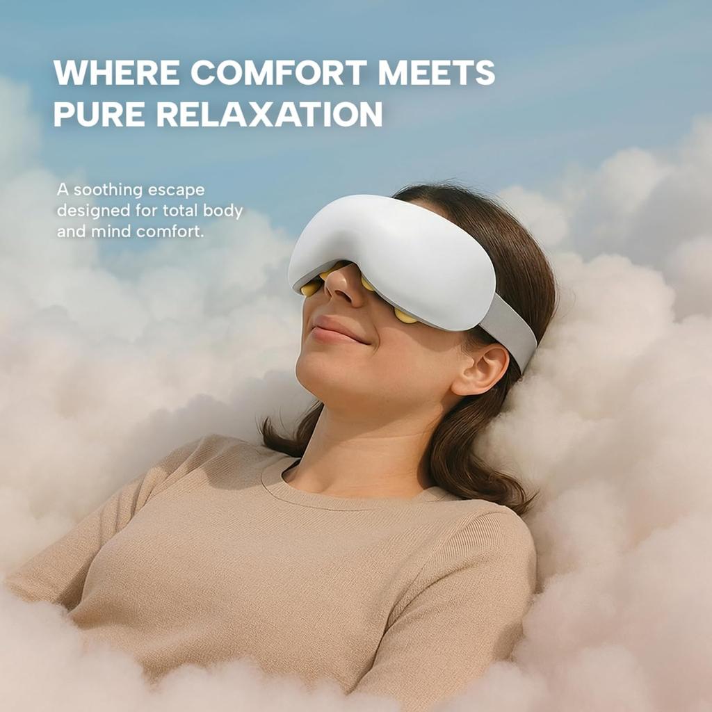 New Smart Eye Massager Point Deep Massage Eye Mask Soothing Vibration Eye Care Device with Cooling Function for Eye Strain Puffiness Relieve Fatigue
