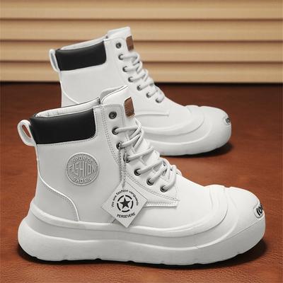 Men's Boots Autumn Winter Casual High-top Boots Soft Sole Anti-slip Comfort Outdoor Boots Fashion Joker Youth Tide Work Boots