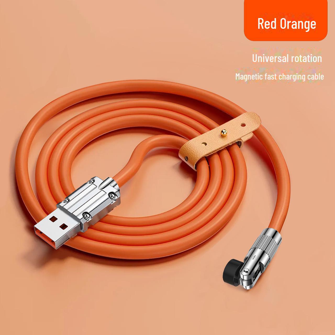 

Магнитный кабель для быстрой зарядки Type-C из цинкового сплава с вращением на 540°, 2 м, TPE