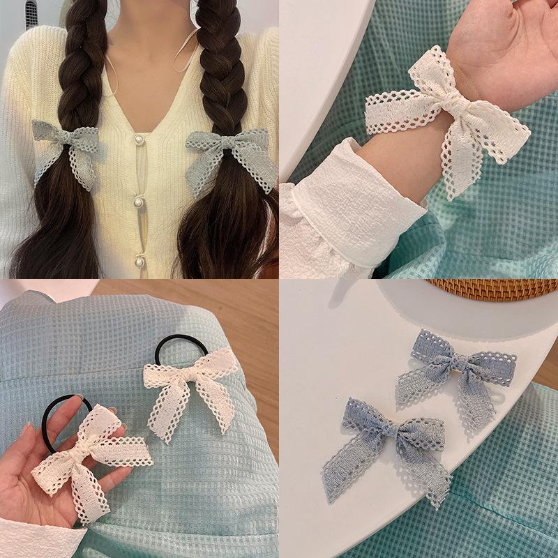 

Lace Bow Hair Clip and Tie Set - 2021 Trendy Women s Headwear