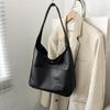 Casual Shoulder Tote Bag Women Soft Pu Leather Versatile Commuter Bag With Pocket