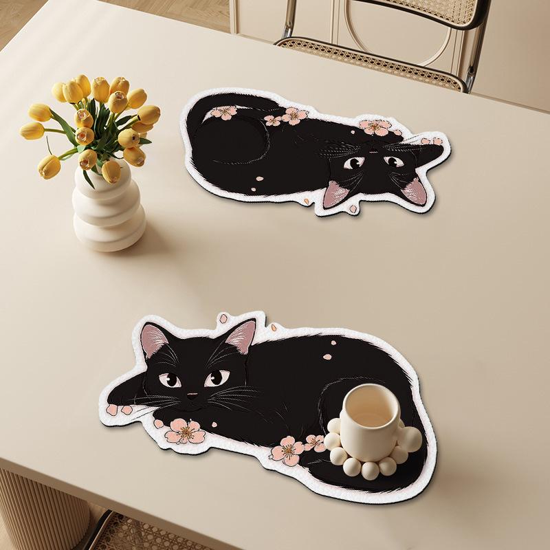Kitchen Drain Mat Sink Cutlery Quick-drying Absorbent Mat Table Table Non-slip Mat Insulated Moisture-proof Coaster