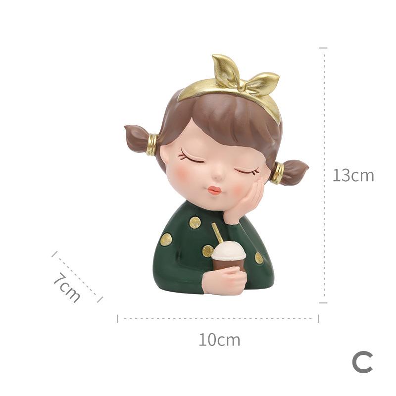 Modern Girl Garden Pot for Succculents Plants Planter, Creative Portrait Figurine Decorative Flower Pots, Home Desktop Decor