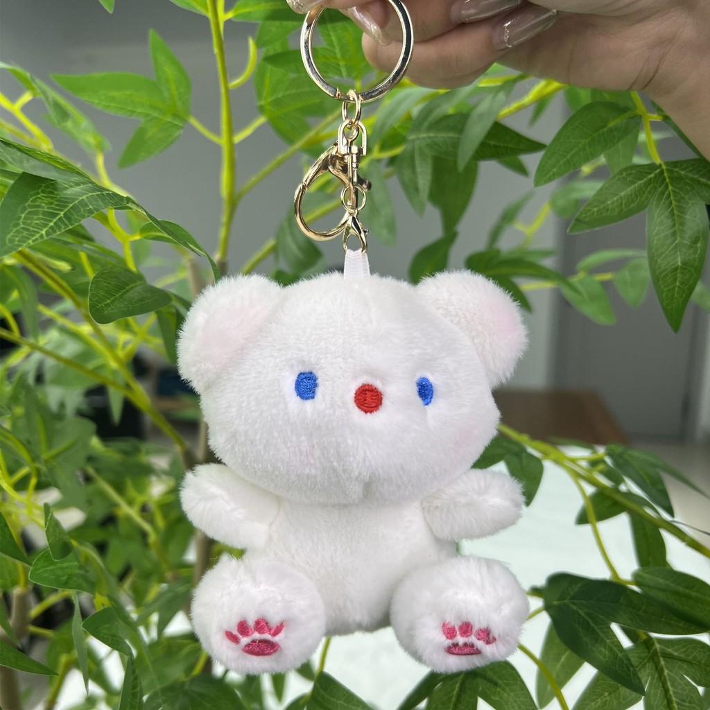 Adorable Plush Bunny And Bear Keychain Pendant With Soft Short Fur For Accessories Cute