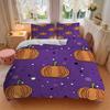 3pcs Pumpkin Pattern Bedding Set, Breathable and Soft, Suitable for All Seasons, Ideal for Home Use, Suitable for Bedroom Decor yy250821197