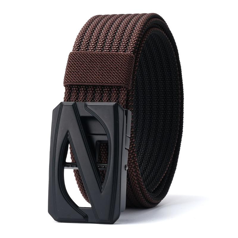 New Belt Men's Automatic Buckle Nylon Tactical Braided Belt Middle Aged and Young People Outdoor Belt Belt Belt