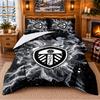 Printed 3Pcs Bedding Set Leeds United Football Pattern Bed Sheet Pillowcase For Bedroom Decor