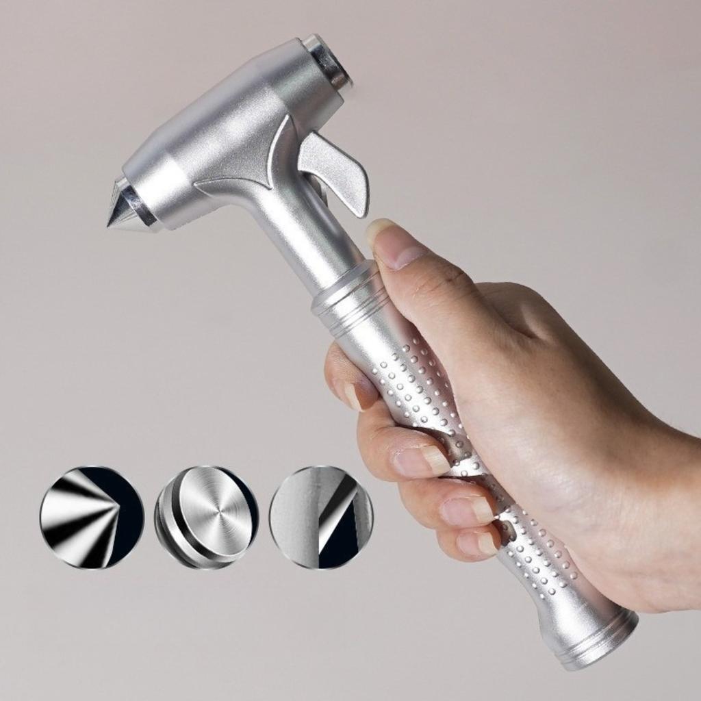Tungsten Steel Car Safety Hammer - Multi-functional Emergency Escape Tool with Seatbelt Cutter