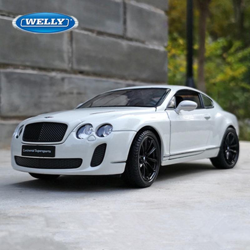 Welly 1/24 Bentley Continental Supersports Alloy Car Model Diecasts Metal Toy Vehicles Car Model Simulation Collection Kids Gift