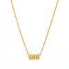 Fenny 18K Gold Plated Non Tarnish Fashion Dainty Delicate Number Figure 111-999 Pendant Stainless Steel Necklace
