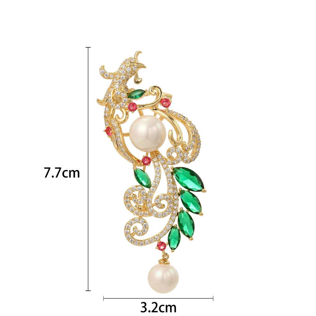 Snowflake & Butterfly Zircon Brooch with Freshwater Pearl for Women's Korean Style Suit Coat