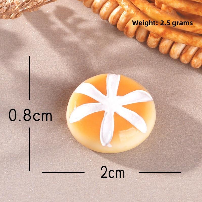 Simulated Food Cream Bread Croissants And Pineapple Buns Resin Ornament For Gift