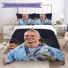 Set Copripiumino Trapuntato con Modello Erling Haaland Copripiumino Federa Decorazione per la Casa Regalo di Compleanno (1 * copripiumino + 2 * federe senza imbottitura)