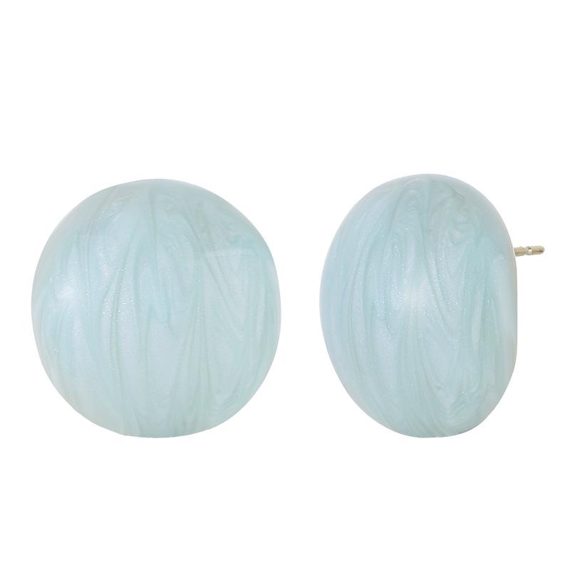 Stylish and exquisite dripping macaron irregular geometric round stud earrings unique personality high-end commuter earrings